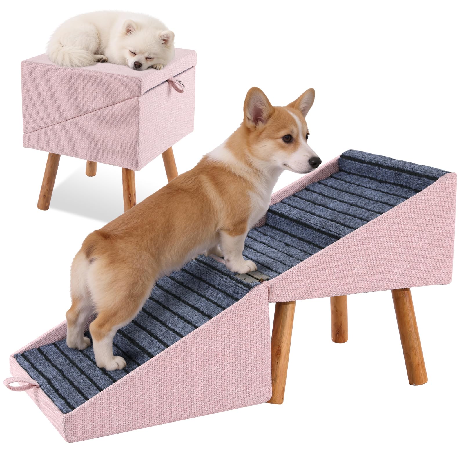 2-in-1 Foldable Dog Ramp Ottoman