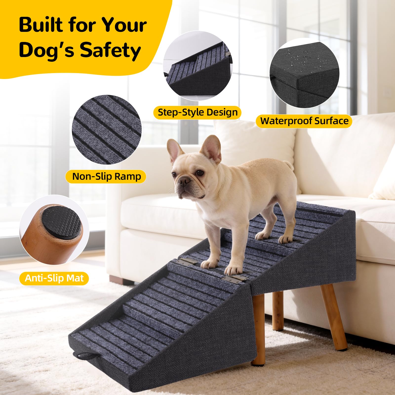 2-in-1 Foldable Dog Ramp Ottoman